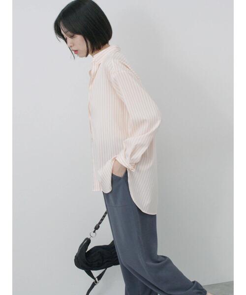 Samansa Mos2 blue（サマンサモスモスブルー）の「【接触冷感】マルチスタイルシャツ（シャツ/ブラウス・レディース・サックスブルー/ブラック/オフホワイト/ブルー/オレンジ/ミント/グリーン・M/L）」の19枚目の写真