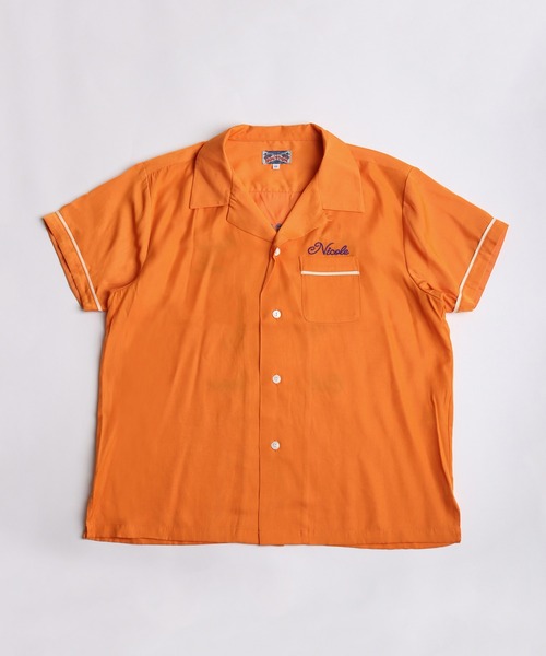 HOUSTON(ヒューストン)の「HOUSTON 半袖 ボーリングシャツ 猫 × ボーリング レディース(シャツ/ブラウス・レディース・バーガンディー/イエロー/アイボリー/ターコイズブルー/アイボリー系/オレンジ・0/1)」の15枚目の写真