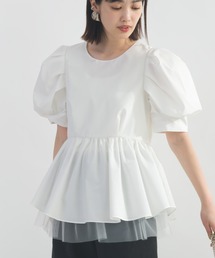 PICCIN - 【タグ付き新品】PICCIN ピッチン　シースルーブラウス　白　ホワイト PICCIN - 【タグ付き新品】PICCIN ピッチン シースルーブラウス
