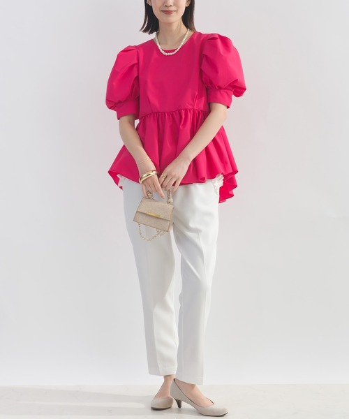 【SALE】PICCIN PERLA ピッチンぺルラ 即日発送 チュールスリーブプルオーバー 906560 半袖 Tシャツ レディース ペプラム PICCIN PERLA | PICCIN (ピッチン) 公式通販