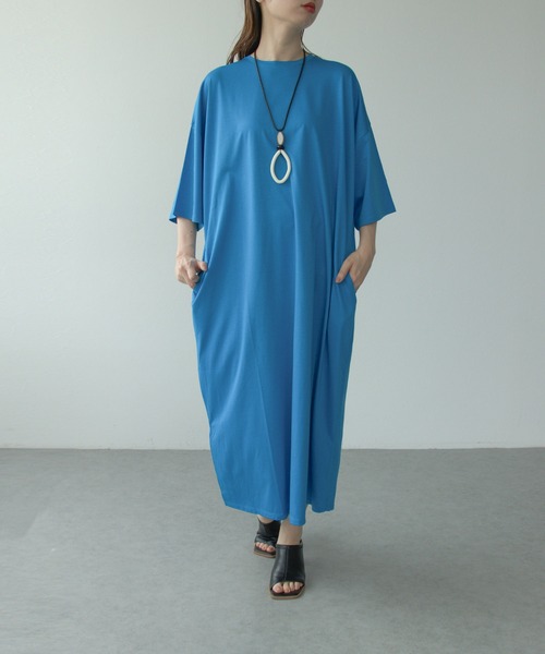 Cepica（セピカ）の「シルクケットスリットワンピース（ワンピース・レディース・ブルー/ブラック・FREE）」の3枚目の写真