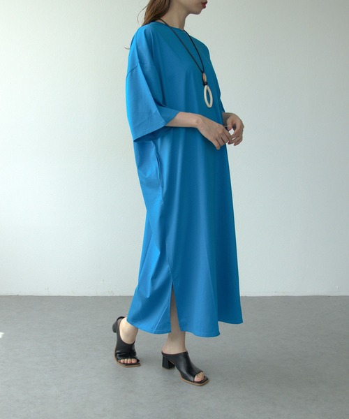 Cepica（セピカ）の「シルクケットスリットワンピース（ワンピース・レディース・ブルー/ブラック・FREE）」の4枚目の写真