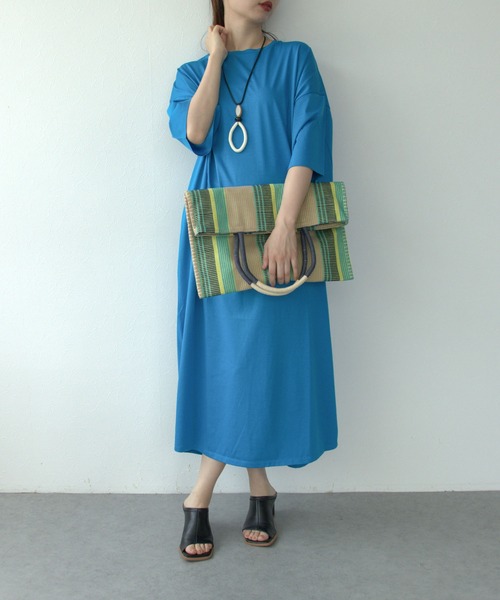 Cepica（セピカ）の「シルクケットスリットワンピース（ワンピース・レディース・ブルー/ブラック・FREE）」の7枚目の写真