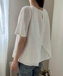 半袖ブラウス　袖スリットあり 袖 スリット」に該当するシャツ/ブラウス（半袖）ファッション