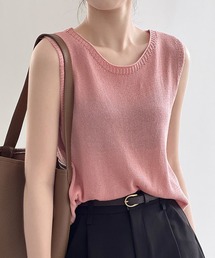 Dries Van Noten◆ノースリーブ クルーネックセーター ピンク ニット/セーター(ピンク/桃色系・袖なし)ファッション通販