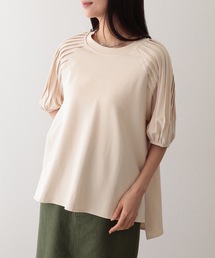 LOHEN サイドスリットクルーネックカットソー　白 LILL（リル） tシャツ サイドスリットコットンポンチビッグシルエット5