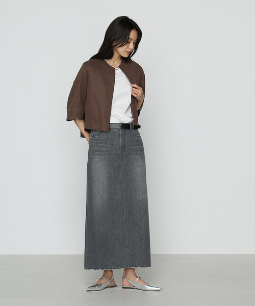 K.T KIYOKO TAKASE(キヨコタカセ)の「コットンデニム/コットンスラブ デニムタイトスカート(スカート・レディース・グレー/ブルー・9号/11号/13号)」の13枚目の写真