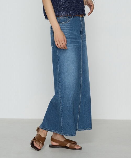 K.T KIYOKO TAKASE(キヨコタカセ)の「コットンデニム/コットンスラブ デニムタイトスカート(スカート・レディース・グレー/ブルー・9号/11号/13号)」の4枚目の写真