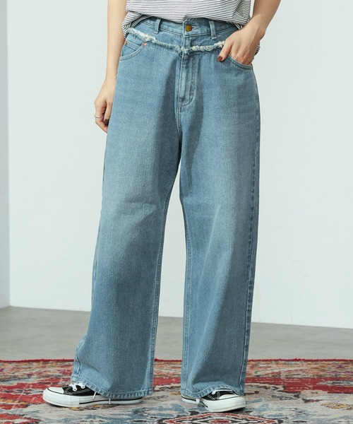 CHEEZE˓˓༼ˀᵕ̈༽ DENIM×DENIM デニムパンツ　FREEサイズ FREE'S MART ジーンズ デニム デニムパンツ センターシーム