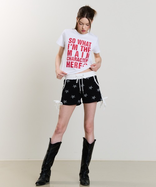 ★LUVISTRUE★SM RIBBON SHORTS (BLACK)★正規品/韓国直送料込 セール】SM RIBBON SHORTS（その他パンツ）｜LUVISTRUE（ラヴ