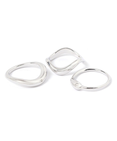 niko and...（ニコアンド）の「メタル3SETリング（リング・レディース・イエロー/グレー・0）」の5枚目の写真