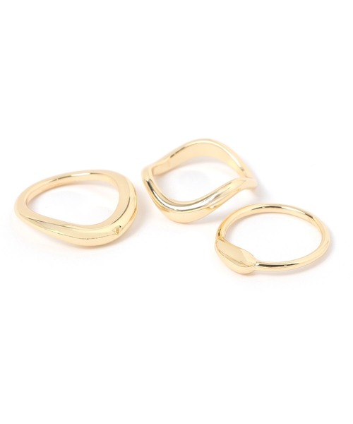 niko and...（ニコアンド）の「メタル3SETリング（リング・レディース・イエロー/グレー・0）」の6枚目の写真