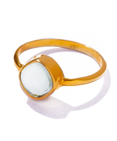 les bonbon（ルボンボン）の「【les bonbon】aura square ring/オーラ スクエア リング（リング・レディース・グリーン/イエロー/パープル系・#9/#11/#13/#15）」の4枚目の写真