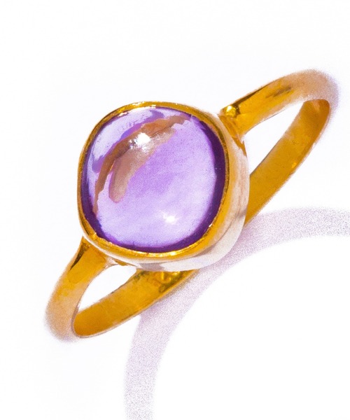 les bonbon（ルボンボン）の「【les bonbon】aura square ring/オーラ スクエア リング（リング・レディース・グリーン/イエロー/パープル系・#9/#11/#13/#15）」の7枚目の写真