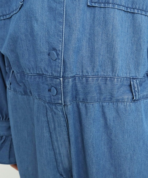CHILD WOMAN（チャイルドウーマン）の「☆ライトオンスデニム フリルセーラージャンプスーツ（つなぎ/オールインワン・レディース・ブルー/ネイビー・FREE）」の12枚目の写真
