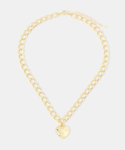 FOREVER 21(フォーエバー トゥエンティーワン)の「ハートチェーンネックレス(ネックレス・レディース・シルバー/ゴールド・FREE)」の1枚目の写真