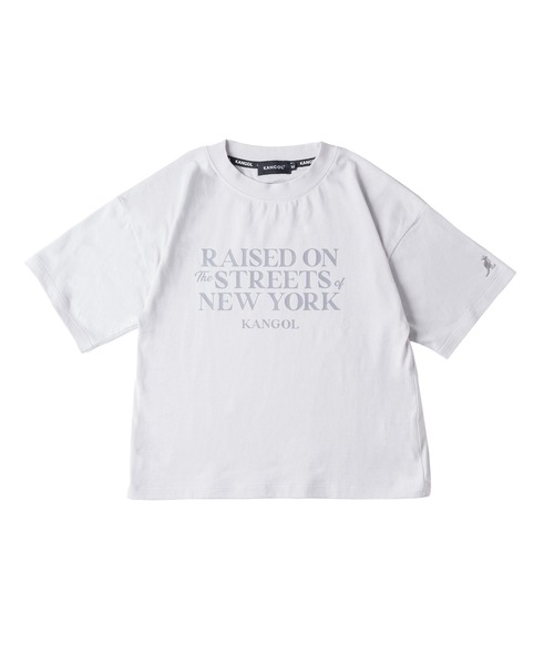 KANGOL(カンゴール)の「【EC別注】KANGOL カンゴール ブランド クラシック ロゴ プリント ショート丈 クロップド 半袖 Tシャツ(Tシャツ/カットソー・レディース・ライトグレー/オフホワイト/ブラック・L/M)」の11枚目の写真