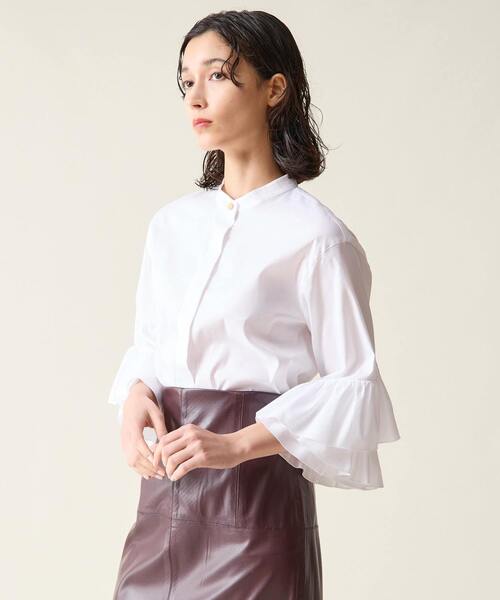 TIARA ブラウス Tiara ブラウス シャツ フリルネックブラウス レディース