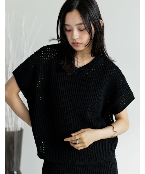 Rewind ニット トップス raffime ニット セーター アウトリンキングシアートップス