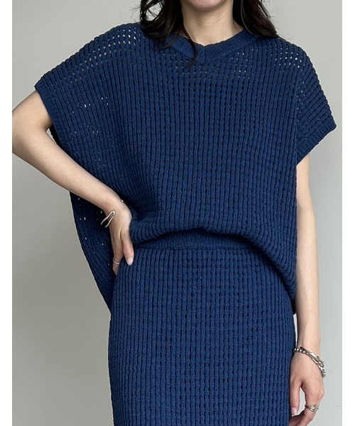2025 SUMMER COLLECTION]前後2WAYメッシュニットトップス