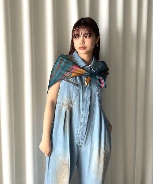 MEDI GRUNGE DENIM WIDE ROMPERS（つなぎ/オールインワン