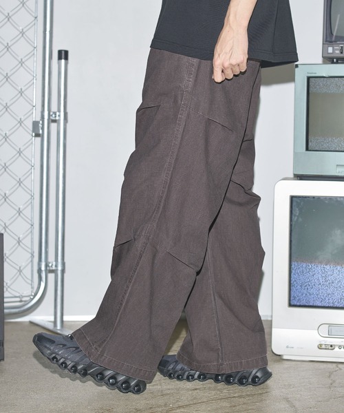 MSG（エムエスジー）の「ツータックウォッシュワイドパンツ【UNISEX】（その他パンツ・メンズ・ブラック/ブラウン・S/M/L）」の11枚目の写真