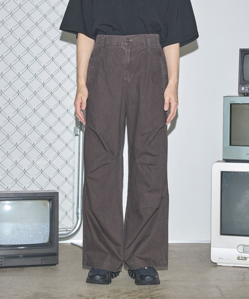 MSG（エムエスジー）の「ツータックウォッシュワイドパンツ【UNISEX】（その他パンツ・メンズ・ブラック/ブラウン・S/M/L）」の19枚目の写真