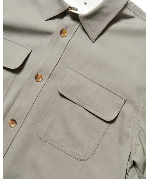 SOPHNET.（ソフネット）の「WASHER WOOL CPO SHIRT（シャツ/ブラウス・メンズ・カーキ/ブラック・1/3/2/4）」の7枚目の写真