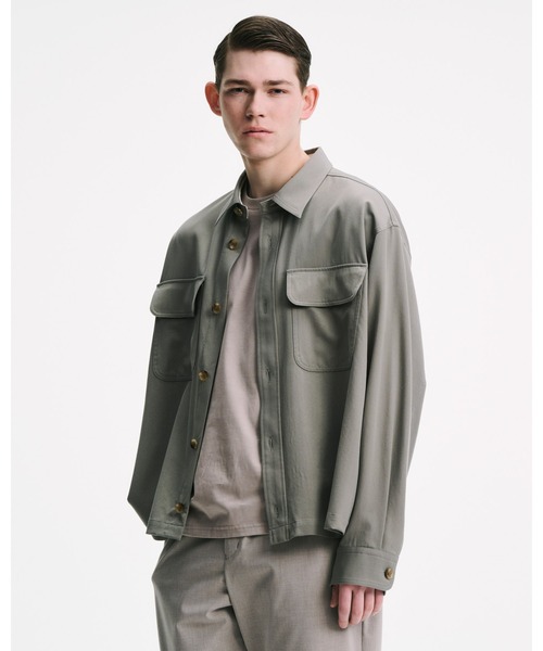 SOPHNET.（ソフネット）の「WASHER WOOL CPO SHIRT（シャツ/ブラウス・メンズ・カーキ/ブラック・1/3/2/4）」の3枚目の写真