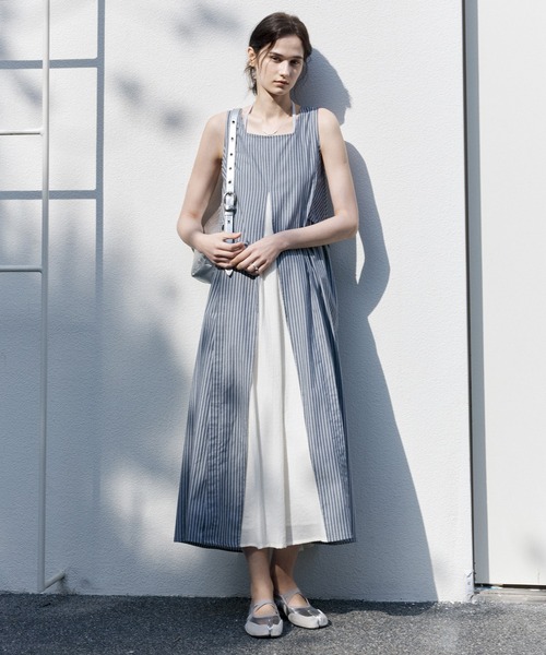 tageechita（タジチタ）の「【tageechita】スクエアネック×ストライプ