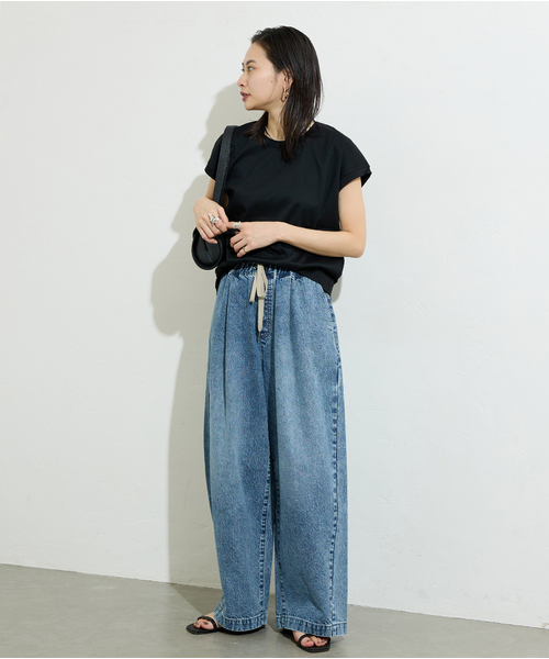 JOURNAL STANDARD(ジャーナルスタンダード)の「《追加4》汗ジミ防止ナノシアコンパクトTシャツ(Tシャツ/カットソー・レディース・ホワイト/ブラック/グレー・FREE)」の5枚目の写真