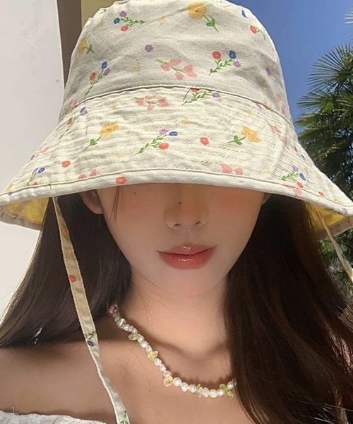 SANSeLF（サンセルフ）の「【SANSeLF】 フラワードット ショートブリム 紐付き バケットハット saa25s0011（ハット・レディース・イエロー・FREE）」の8枚目の写真