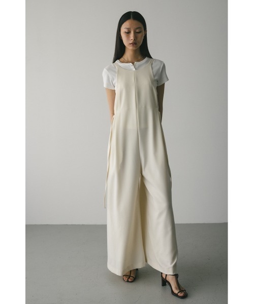 STYLEMIXER(スタイルミキサー)の「アメスリワイドロンパース(つなぎ/オールインワン・レディース・ブラック/アイボリー/ミント・SMALL/MEDIUM)」の8枚目の写真