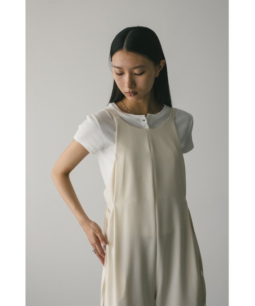 STYLEMIXER(スタイルミキサー)の「アメスリワイドロンパース(つなぎ/オールインワン・レディース・ブラック/アイボリー/ミント・SMALL/MEDIUM)」の6枚目の写真