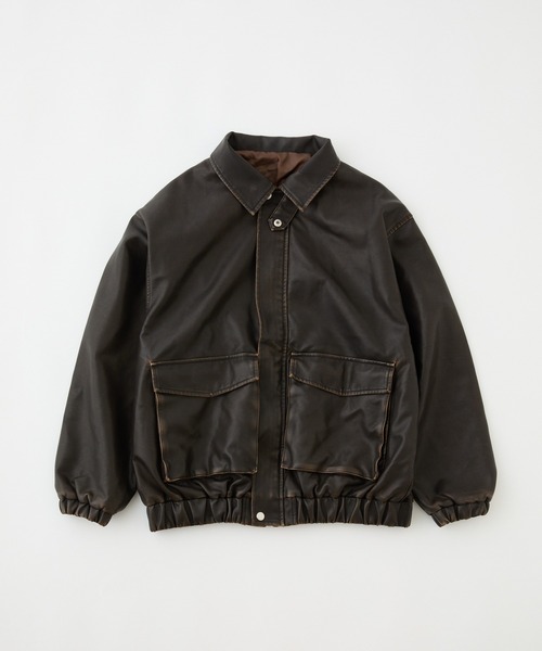 セール】フェイクレザージャケット（ブルゾン）｜one after another