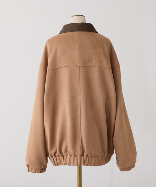 NICE CLAUP フェイクレザージャケット フェイクレザージャケット（ライダースジャケット）｜one after