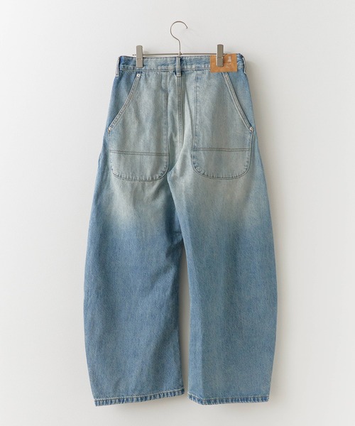パンツ・ボトムスその他 HUECLOSET Tin color denim pants セール】wide curve denim pants / ワイドカーブデニムパンツ
