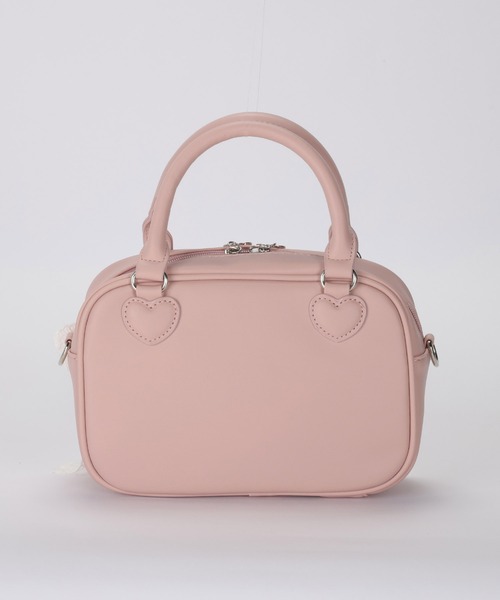 ボストン ショルダーバッグ ノベルティ パール チェーン 2way ポーチ SecretDoor ボストンバッグ 2way ミニ リボン パール ハート