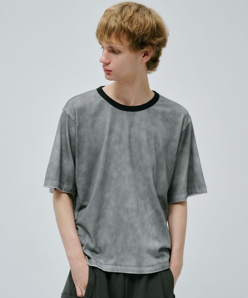 PUBLIC TOKYO（パブリックトウキョウ）の「エッジフェードリンガーT（Tシャツ/カットソー・メンズ・ダークブルー/ブラック・1/2）」の4枚目の写真
