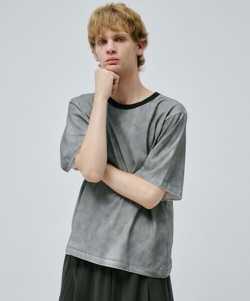PUBLIC TOKYO（パブリックトウキョウ）の「エッジフェードリンガーT（Tシャツ/カットソー・メンズ・ダークブルー/ブラック・1/2）」の6枚目の写真