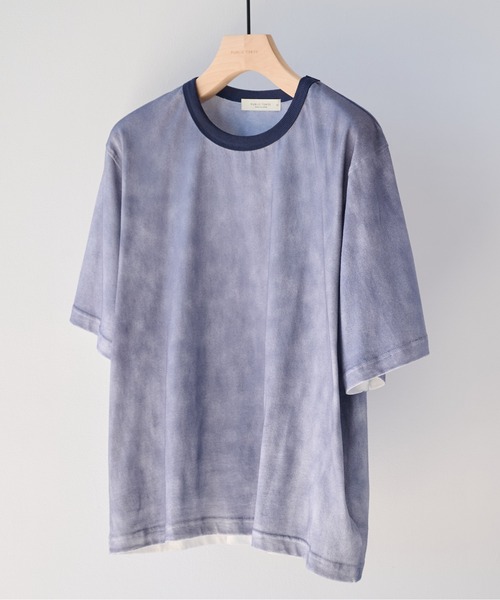 PUBLIC TOKYO（パブリックトウキョウ）の「エッジフェードリンガーT（Tシャツ/カットソー・メンズ・ダークブルー/ブラック・1/2）」の2枚目の写真