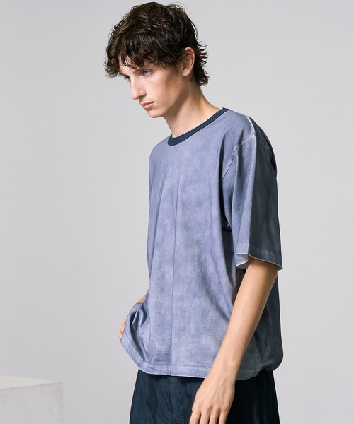 PUBLIC TOKYO（パブリックトウキョウ）の「エッジフェードリンガーT（Tシャツ/カットソー・メンズ・ダークブルー/ブラック・1/2）」の12枚目の写真