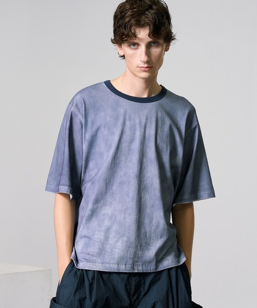 PUBLIC TOKYO（パブリックトウキョウ）の「エッジフェードリンガーT（Tシャツ/カットソー・メンズ・ダークブルー/ブラック・1/2）」の13枚目の写真