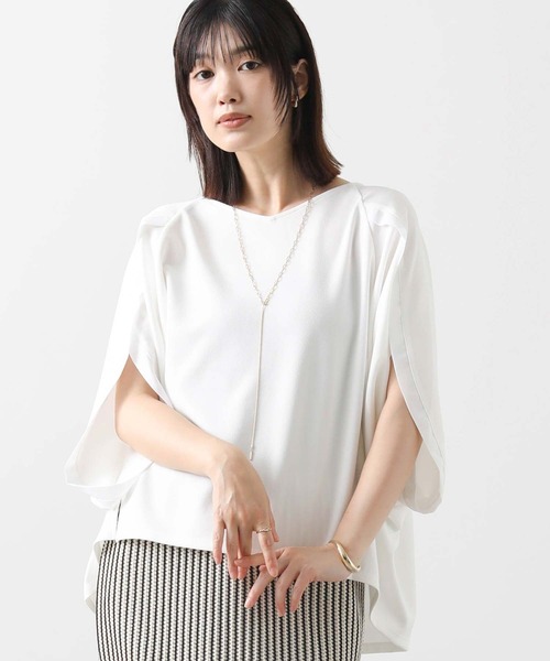 セール】ジョーゼット浅Vネックドルマン（Tシャツ/カットソー