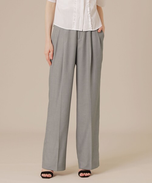 MACKINTOSH LONDON(マッキントッシュ ロンドン)の「ファインキュプラポリエステルパンツ(その他パンツ・レディース・グレー系その他/ネイビー・36/38)」の1枚目の写真