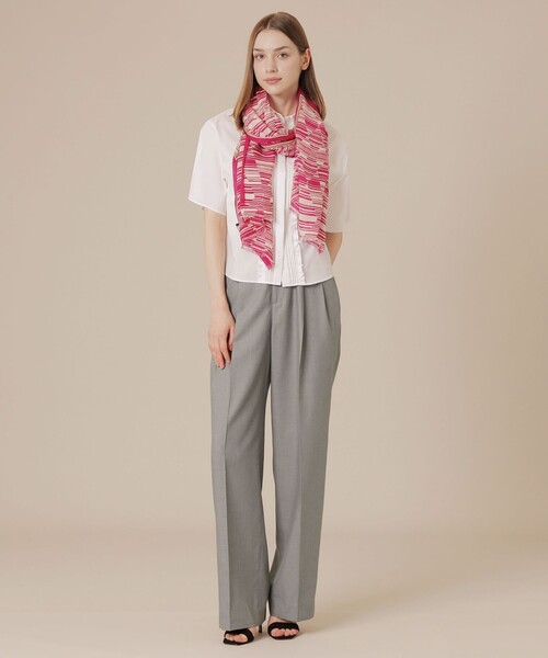 MACKINTOSH LONDON(マッキントッシュ ロンドン)の「ファインキュプラポリエステルパンツ(その他パンツ・レディース・グレー系その他/ネイビー・36/38)」の3枚目の写真