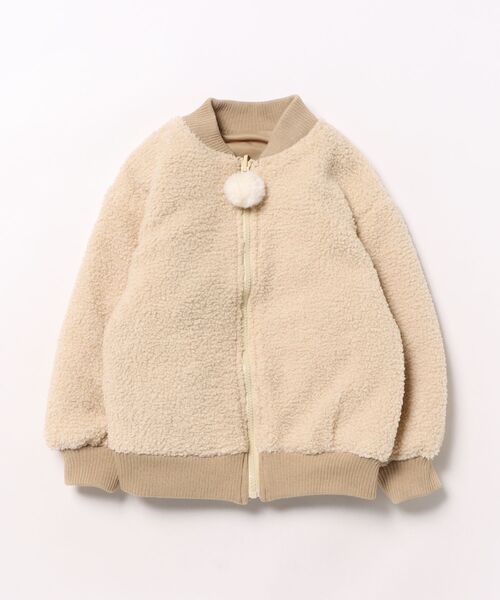 AIMABLE(エマーブル)の「リバーシブルボアブルゾン(ブルゾン・キッズ・ブラック/ベージュ・140/130/120/110/100)」の16枚目の写真