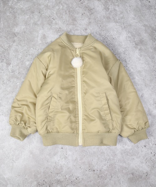 AIMABLE(エマーブル)の「リバーシブルボアブルゾン(ブルゾン・キッズ・ブラック/ベージュ・140/130/120/110/100)」の9枚目の写真
