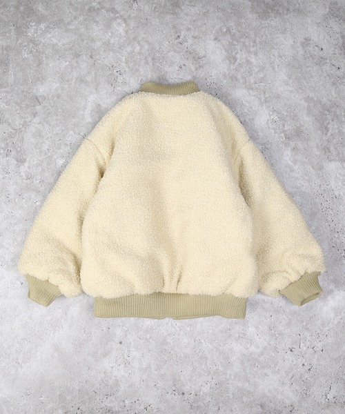 AIMABLE(エマーブル)の「リバーシブルボアブルゾン(ブルゾン・キッズ・ブラック/ベージュ・140/130/120/110/100)」の12枚目の写真