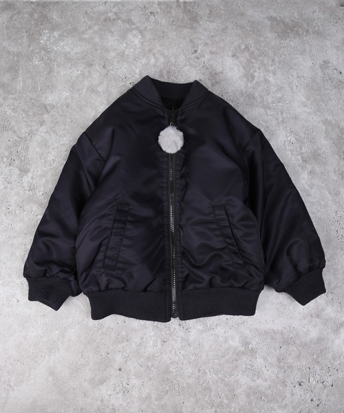 AIMABLE(エマーブル)の「リバーシブルボアブルゾン(ブルゾン・キッズ・ブラック/ベージュ・140/130/120/110/100)」の13枚目の写真